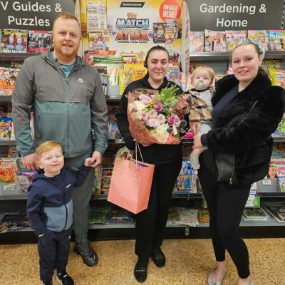 Security colleague Molly Haggarth from Asda life saved the life of baby Blake